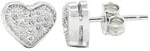 Beneto Stříbrné náušnice Srdíčka AGUP1194