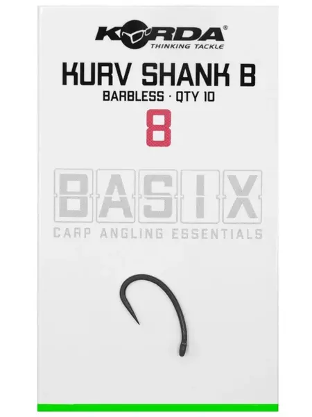 Korda háčky basix kurv shank barbless - 8