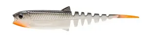 Savage gear gumová nástraha cannibal minnow v-tail white black - 10 cm 6,5 g
