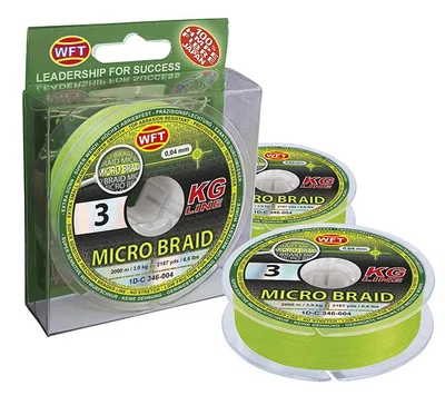 Wft splétaná šňůra micro braid kg line 150 m - 0,10 mm 6 kg