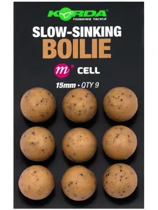 Korda plastic wafter slow-sinking boilie cell - 15 mm 9 ks