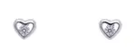 Oliver Weber Stříbrné peckové náušnice Srdíčka Defyi 62256