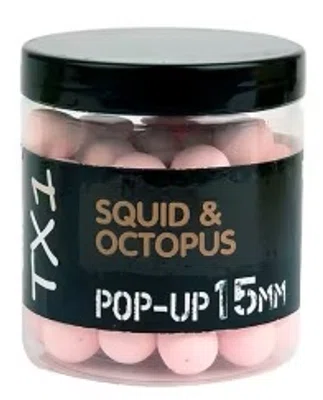 Shimano plovoucí boilie tx1 pop up squid & octopus 80 g 15 mm washed out pink