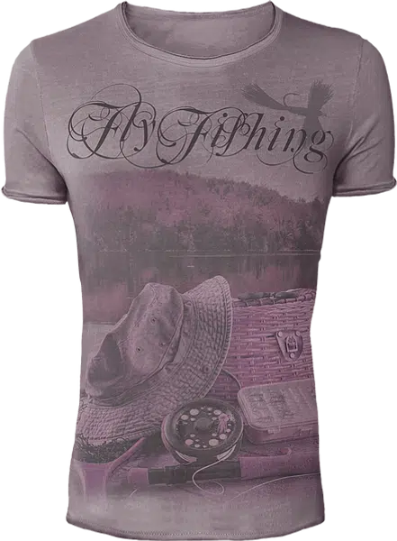 Hotspot design vintage tričko fly fishing-velikost xl