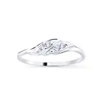 Cutie Jewellery Půvabný prsten z bílého zlata se zirkony Z8021–10-X-2 60 mm