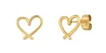 Vuch Minimalistické pozlacené náušnice Srdíčka Emery Gold