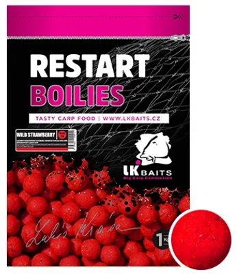 Lk baits boilie restart wild strawberry-250 g 18 mm