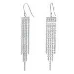 Silvego Dlouhé stříbrné náušnice Chiara JJJ0210E1