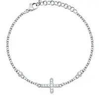 Morellato Moderní ocelový náramek s křížkem Passioni SAUN15