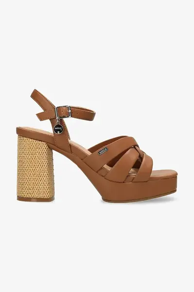 Sandály Mexx RIONA PISA dámské, oranžová barva, na podpatku, MI001603751W-03