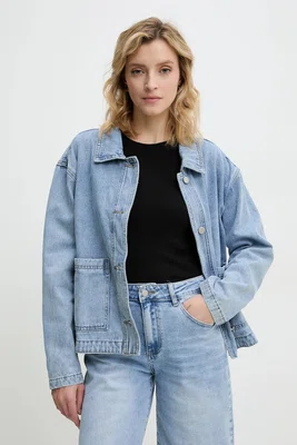 Džínová bunda Answear.LAB modrá barva, přechodná