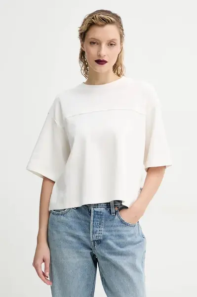 Bavlněné tričko G-Star bílá barva, D26419-C812