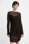 Šaty Rag & Bone hnědá barva, mini, přiléhavé, WAS25P017LB17