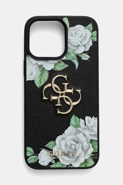 Obal na telefon Guess iPhone 16 Pro Max černá barva, GUHCP16XPGROP4MK