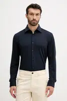 Košile BOSS pánská, tmavomodrá barva, slim, s italským límcem, 50545163