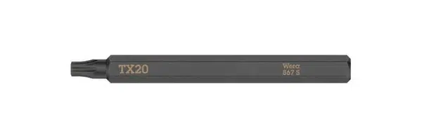 Bit TORX, úderový (rázový), TX 15, délka 70 mm, 1/4" - Wera Velikost: TX 20