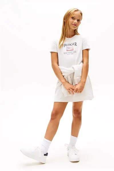 Dětské bavlněné šaty Tommy Hilfiger