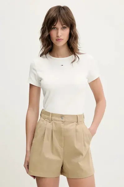 Tričko Tommy Jeans 2-pack dámské, tmavomodrá barva, DW0DW21430