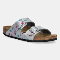 Dětské pantofle Birkenstock Arizona stříbrná barva, 1029842