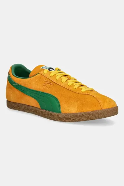 Semišové tenisky Puma Brasil oranžová barva, 401048