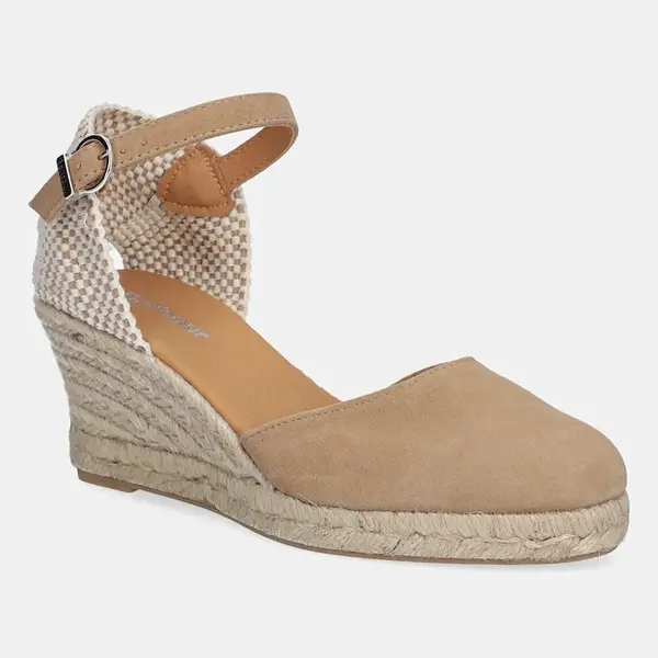 Espadrilky Barbour Elder béžová barva, na klínku, LFO0765TA31