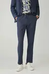 Kalhoty s příměsí lnu Medicine tmavomodrá barva
