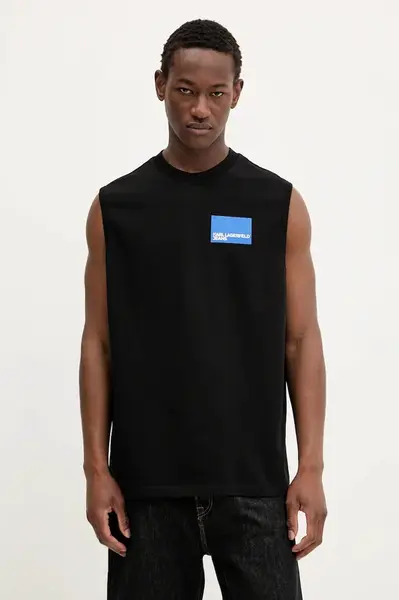 Bavlněné tričko Karl Lagerfeld Jeans bílá barva, A2M17053