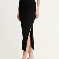 Sukně Dkny černá barva, midi, DJ5R0534