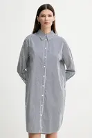 Bavlněné šaty Marc O'Polo tmavomodrá barva, mini, oversize, 502081321047