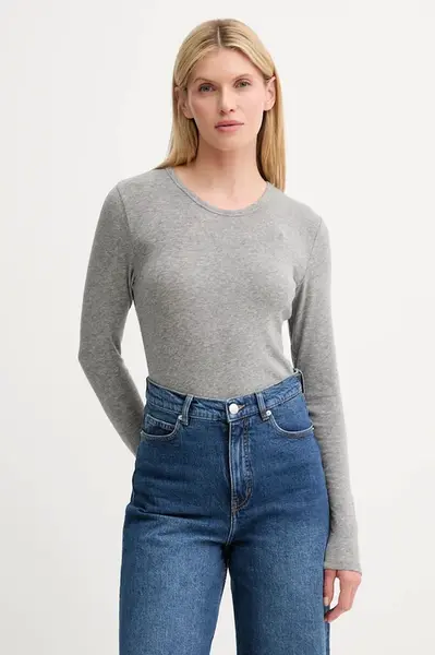 Tričko s dlouhým rukávem s příměsí vlny MUNTHE LUTEST