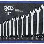 BGS technic Očkoploché klíče, velikosti 6-22 mm, sada 12 ks v obalu - BGS 1197