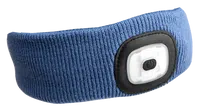Čelenka s čelovkou 180 lm, nabíjecí USB, univerzální velikost, černá - SIXTOL Barva: modrá