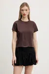 Bavlněné tričko Abercrombie & Fitch hnědá barva, KI139-5327
