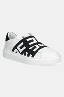 Dětské kožené tenisky Elisabetta Franchi černá barva, F4A9-E0230