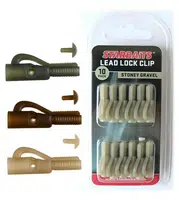 Starbaits závěsky lead lock clip 10 ks-hnědá