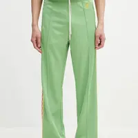 Tepláky Drôle de Monsieur Le Track Pants Tresse pánské, zelená barva, s aplikací, G-SP007-PL135-AV