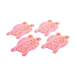 Sada podložek pod sklenice Helio Ferretti Tiger 4-pack růžová barva