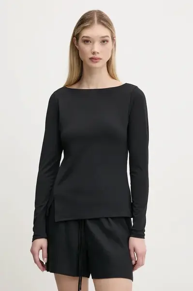 Halenka Abercrombie & Fitch dámská, černá barva, hladká, KI139-5210