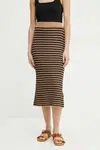 Sukně Weekend Max Mara hnědá barva, midi, pouzdrová, 2515301012600