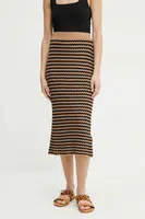 Sukně Weekend Max Mara hnědá barva, midi, pouzdrová, 2515301012600