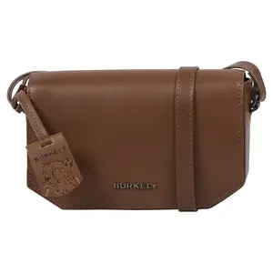 Dámská crossbody kožená kabelka Burkely Katia - hnědá