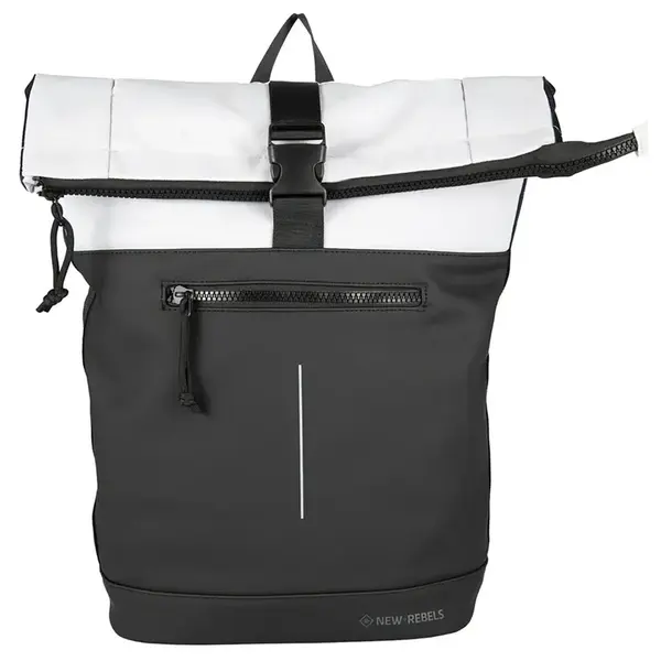Velký trendy batoh New Rebels Beckha - šedo-černá