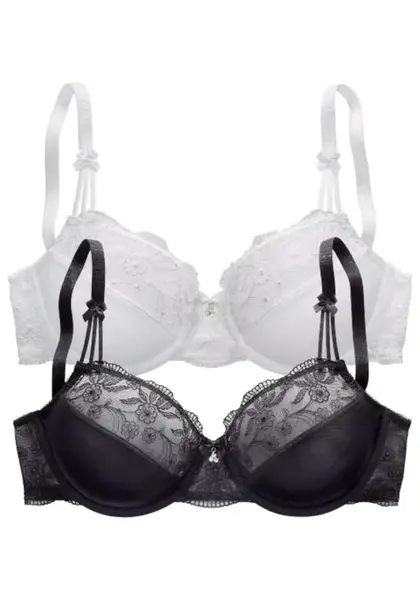 NUANCE Podprsenka  čierna / biela