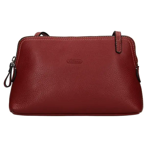 Kožená dámská crosbody kabelka Katana Mia - tmavě červená