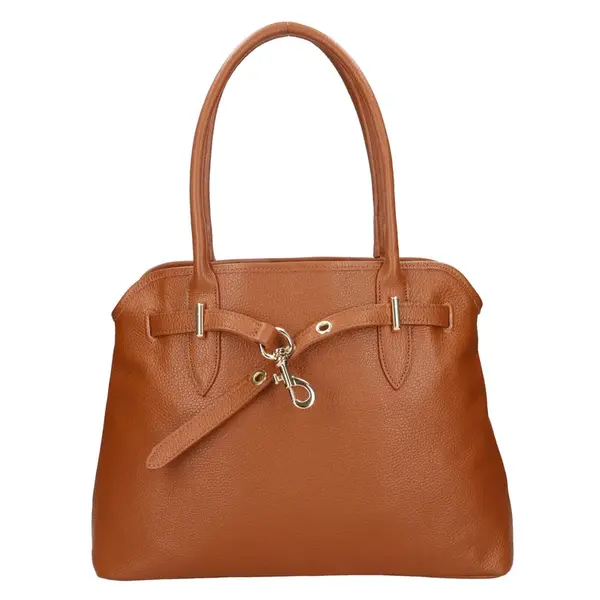 Dámská kožená kabelka Italia Sára - koňak