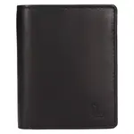 Menšia pánska kožená peňaženka Lagen Peridot - čierna