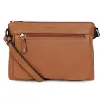 Dámska kožená crossbody kabelka Hexagona Violla - koňak