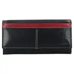 Dámská kožená peněženka Lagen Katka - černo-červená