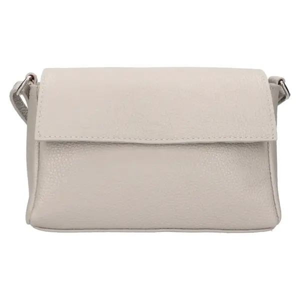 Dámská kožená crossbody kabelka Italia Darina - šedá
