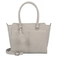 Dámská kožená kabelka Burkely Klarke - světle šedá